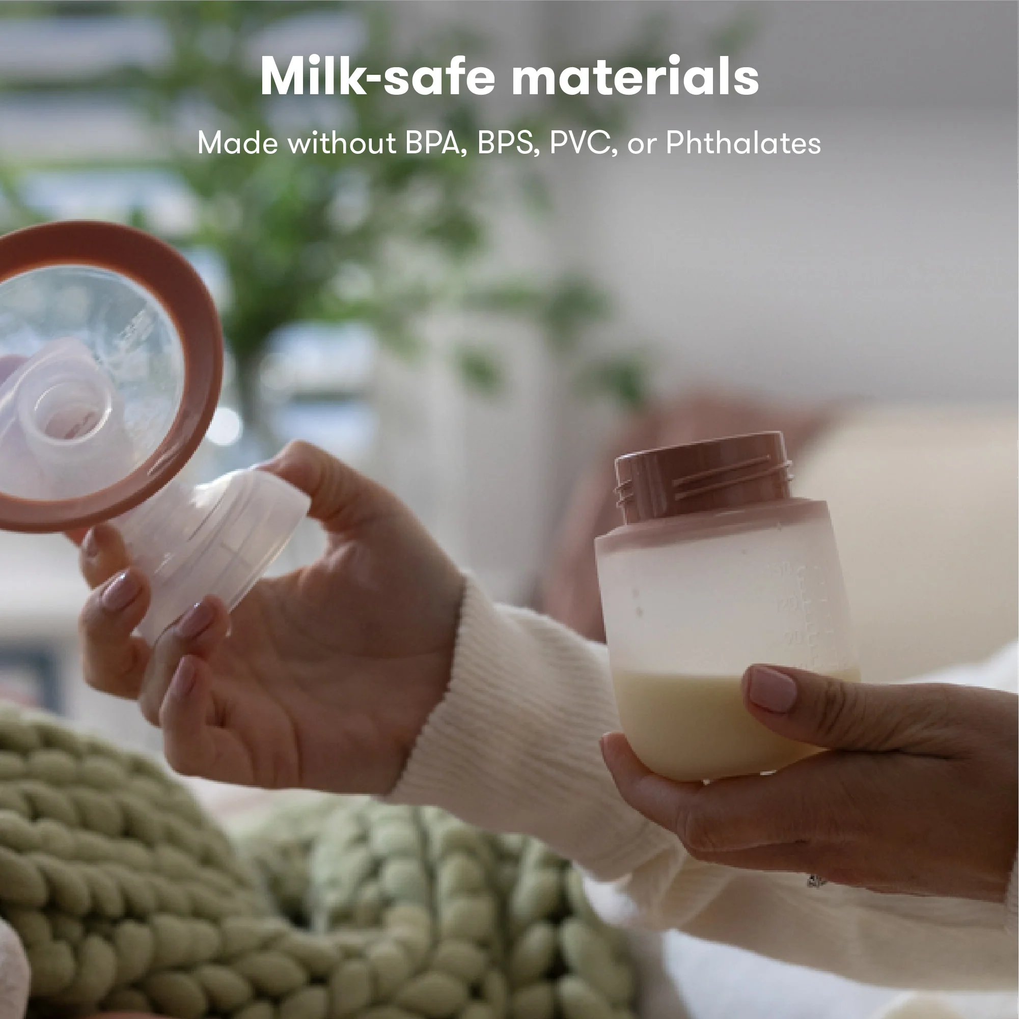2-in-1 Manual Breast Pump Silicone Bottle + Replacement Lid - Image 5
