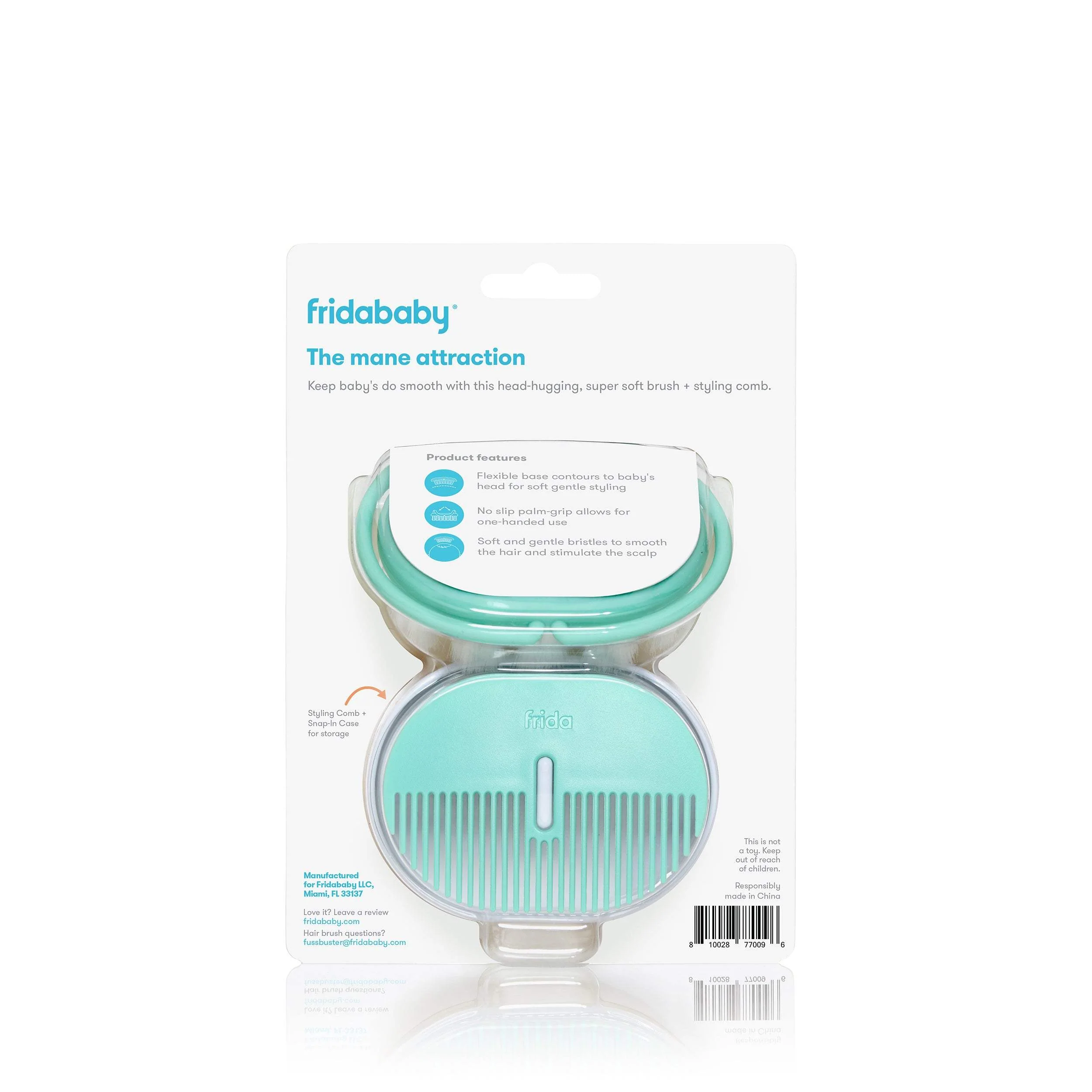 Baby Head-Hugging Hairbrush + Styling Comb Set - Image 6