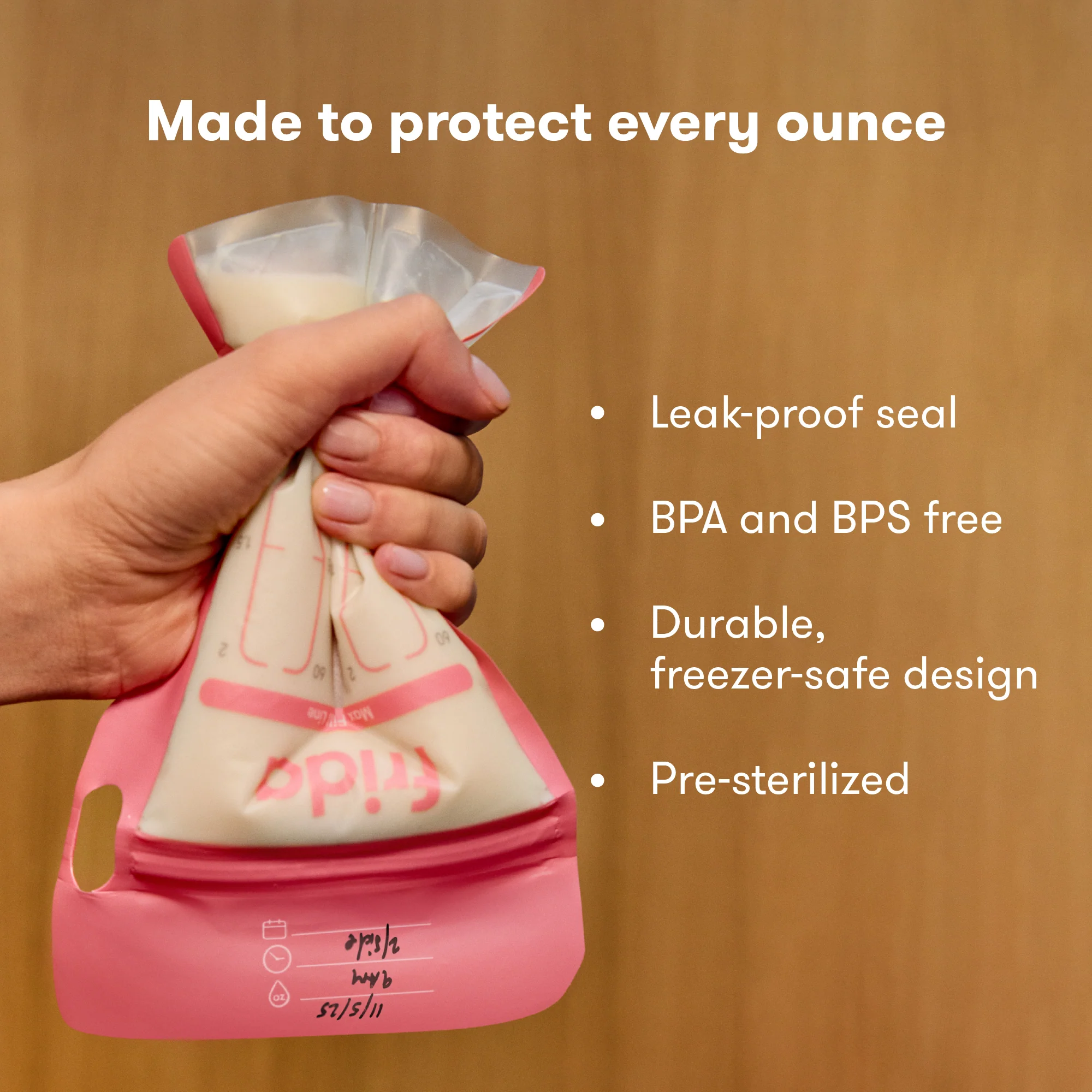 Breastmilk Storage Bags, 50ct Split Stash Freeze & Thaw Milk Bag - Image 4